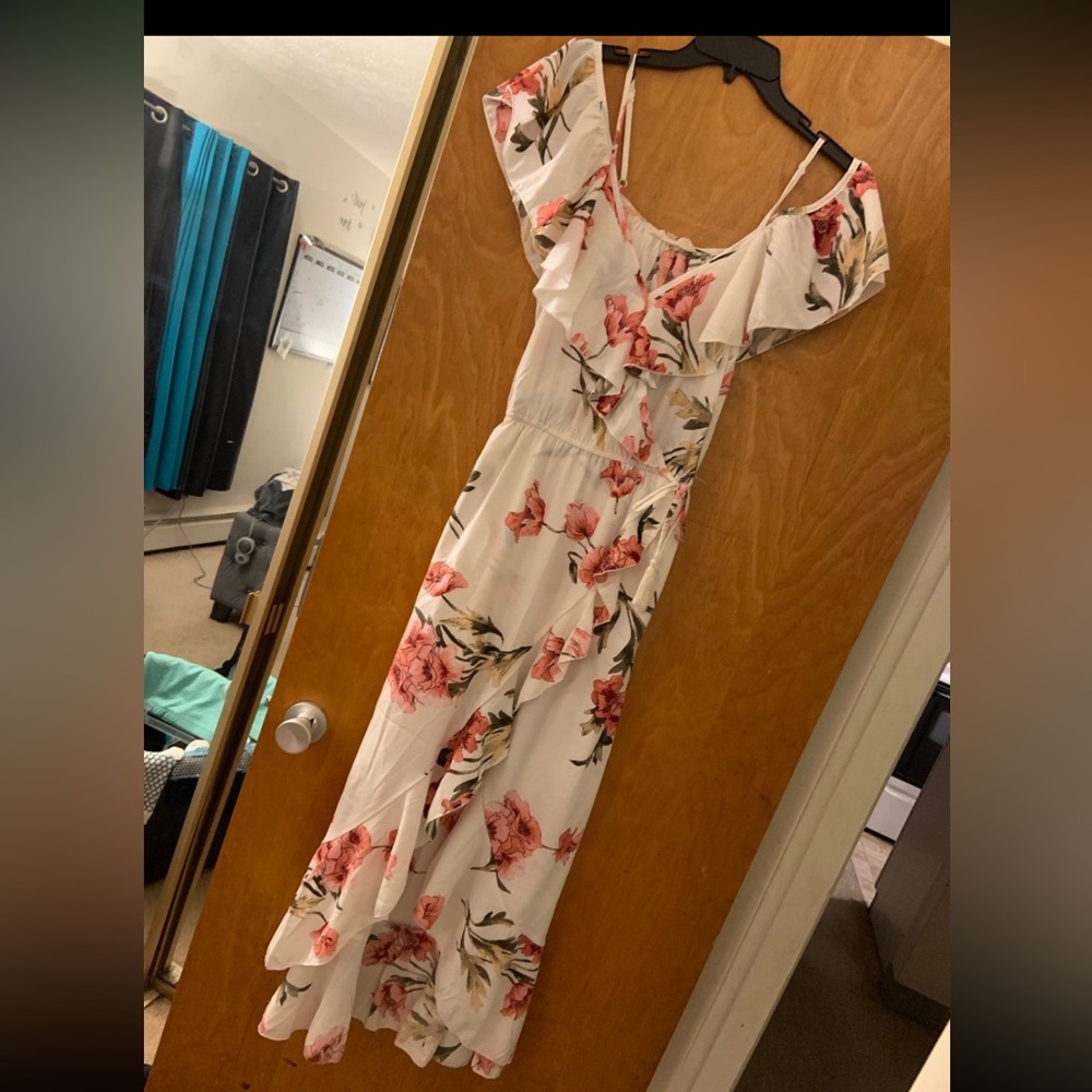 Indulge White Floral Maxi Dress